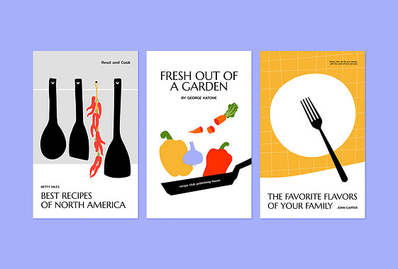 Couvertures de livres de cuisine