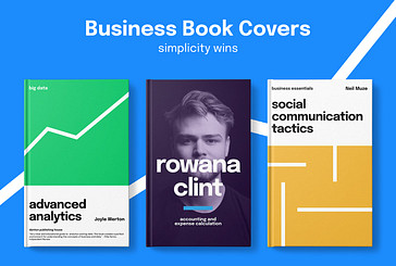 Minimalistische Buchcover für Geschäftsbücher