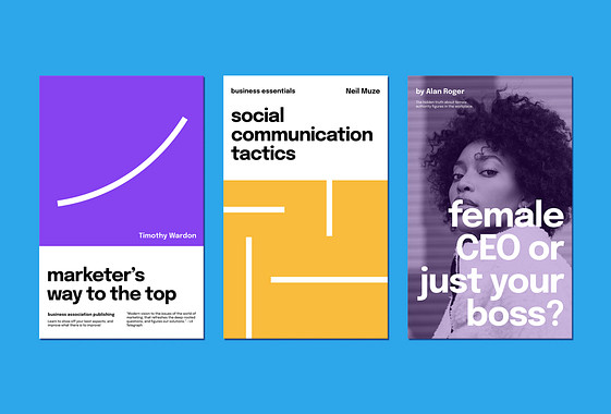 Minimalistische Buchcover für Geschäftsbücher