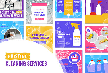 Kit SMM para servicios de limpieza