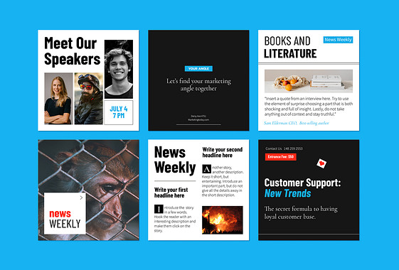 Набор дизайнов: Новостной канал