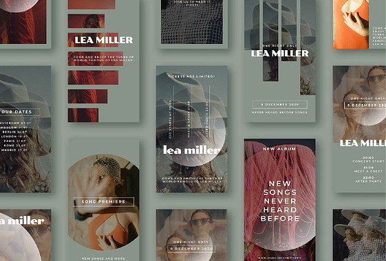 音楽リリース紹介のデザイン