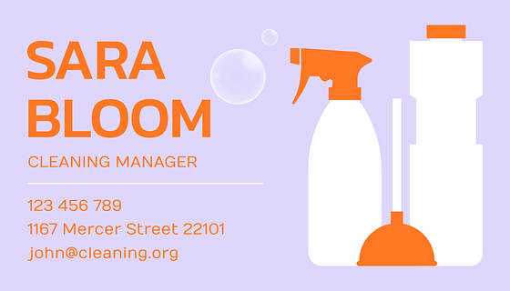 Визитки для клининговой компании