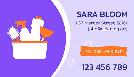 Визитки для клининговой компании