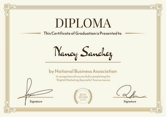 Certificats élégants