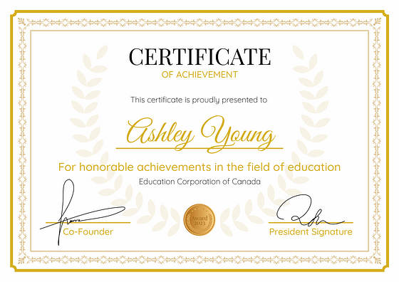 Certificats élégants