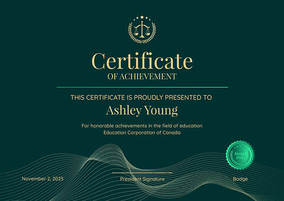 Certificats élégants