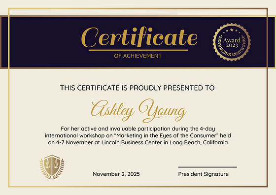 Certificats élégants