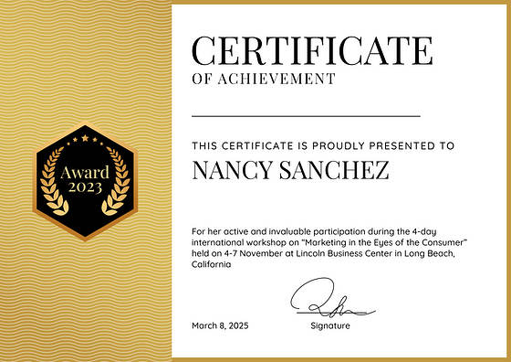 Certificats élégants