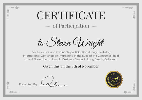 Certificats élégants