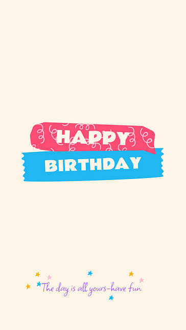 Kit SMM de cumpleaños de colores vívidos