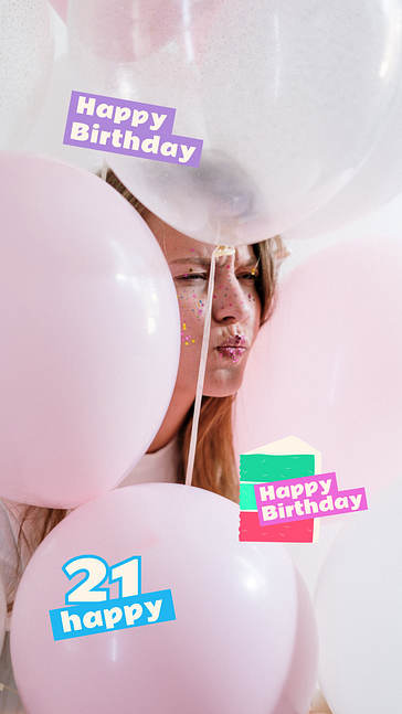 Kit SMM de cumpleaños de colores vívidos