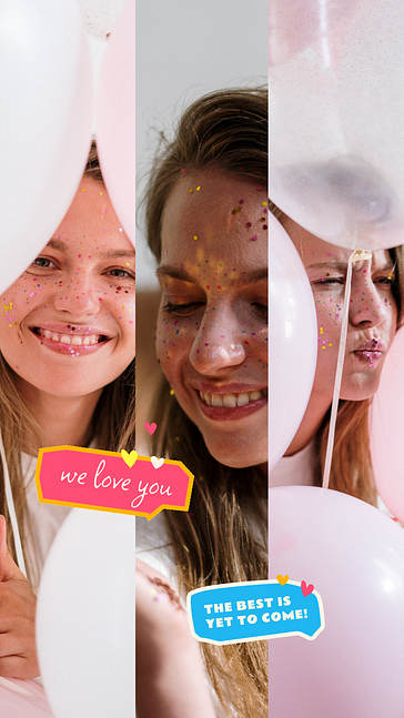 Kit SMM de cumpleaños de colores vívidos