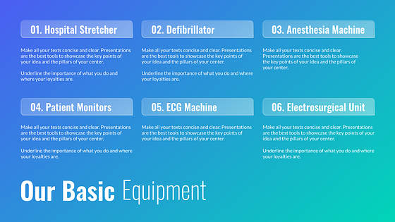 Слайды для медицинского центра