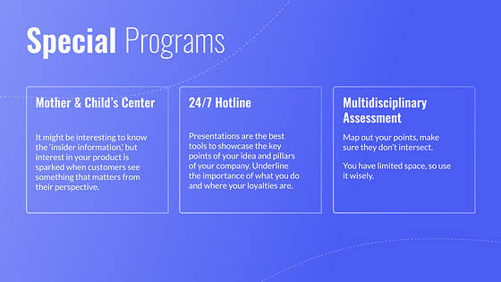Слайды для медицинского центра