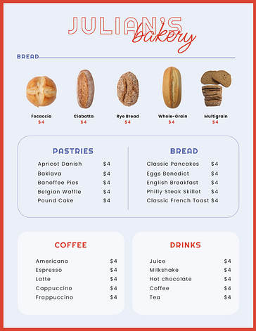 Modern Menü Şablonları