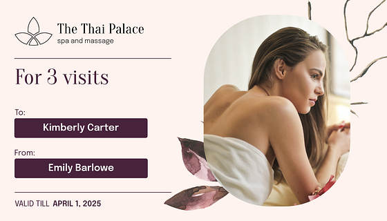 Modèles de cartes-cadeaux pour massages et SPA