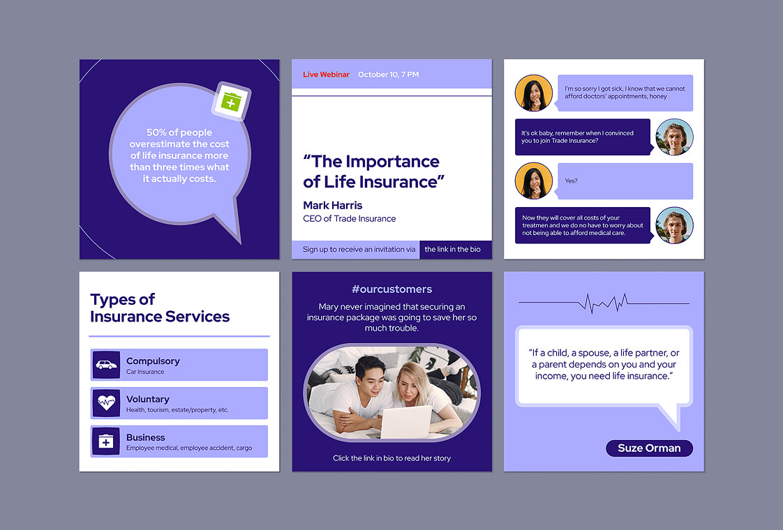 Insurance Company Social Media Kit Renderforest