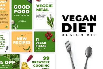 Kit de Diseños de Dieta Vegana