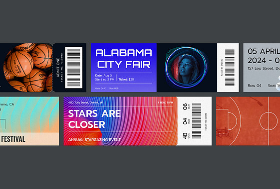 Variedad de entradas para eventos