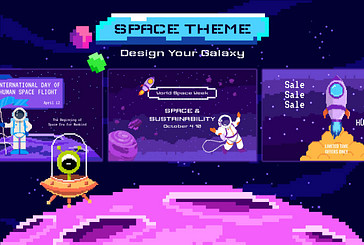 Pack de promotion sur le thème de l'espace