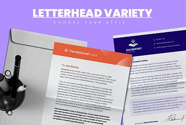 Variété de modèles d'en-tête de lettre