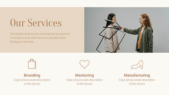 Mode Präsentationsfolien