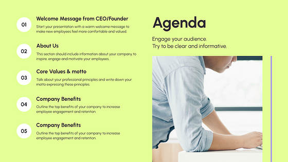 社員手帳のプレゼン