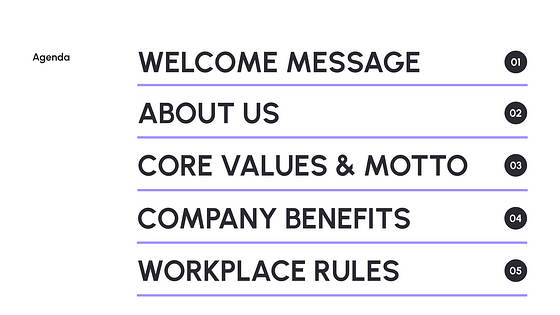 社員手帳のプレゼン