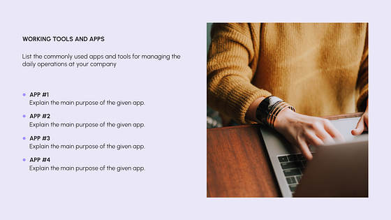 社員手帳のプレゼン