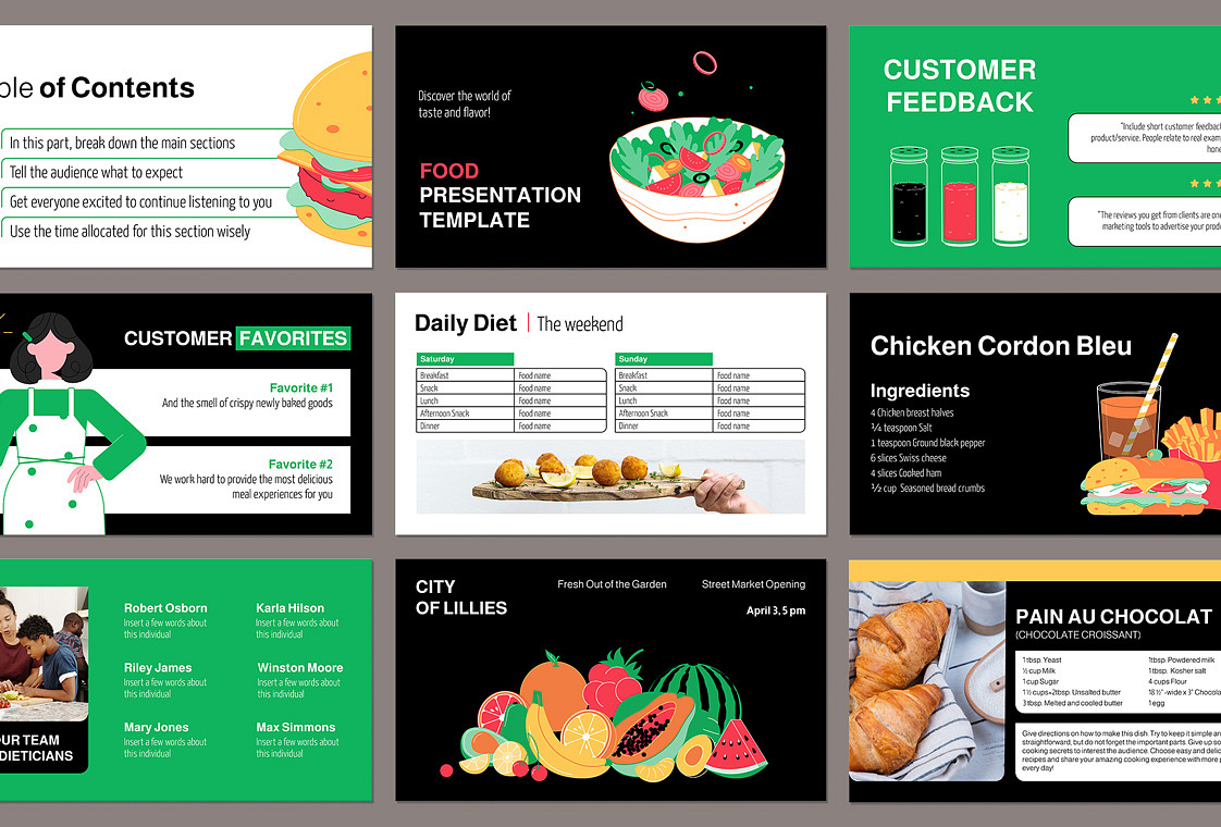 Presentación de Diapositivas de Comida | Renderforest