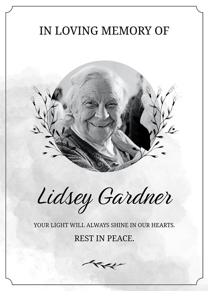 Death Announcements Templates Renderforest