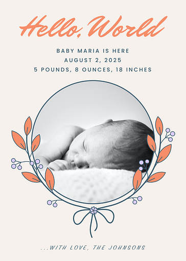 Florale Ankündigungsvorlagen