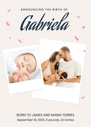 Florale Ankündigungsvorlagen