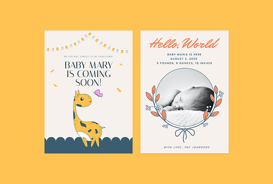 Florale Ankündigungsvorlagen