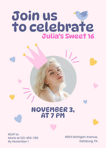 Шаблоны приглашений на день рождения