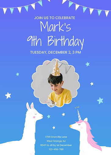 Шаблоны приглашений на день рождения