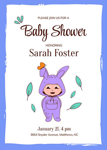 Templates Lindos de Convites para Chás de Bebês