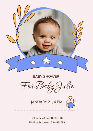 Templates Lindos de Convites para Chás de Bebês
