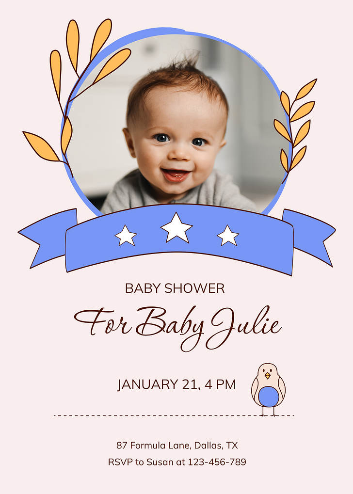 Adorable Baby Shower Invitation Templates Renderforest