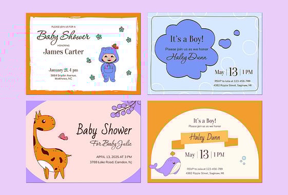 Adorable Baby Shower Invitation Templates