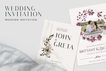 Elegante Hochzeitseinladungsvorlagen