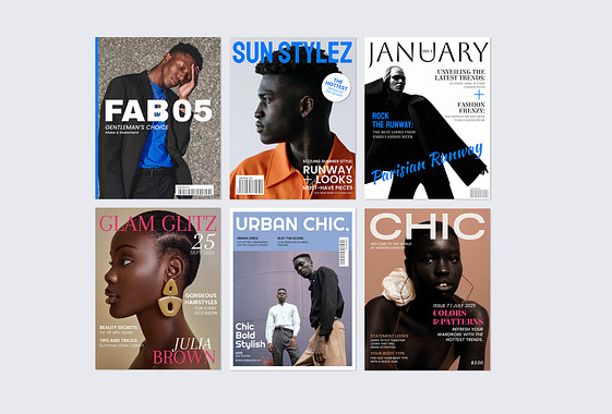 Couvertures de magazines de mode modernes