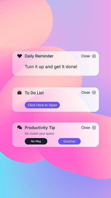 Kit de Design de Lembrete de Notificação