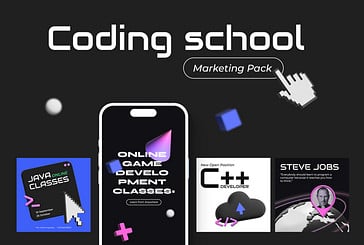Pack marketing d'école de codage
