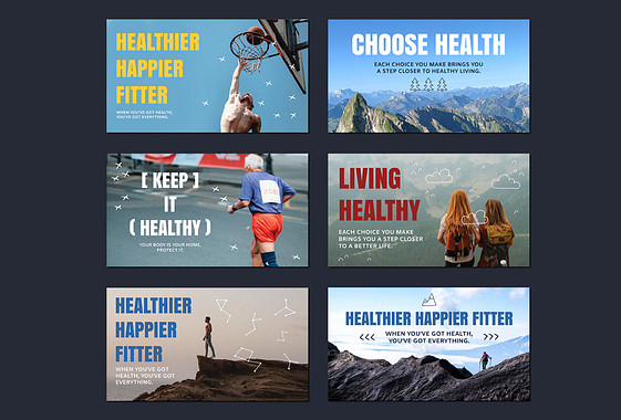 健康とフィットネスの紹介セット