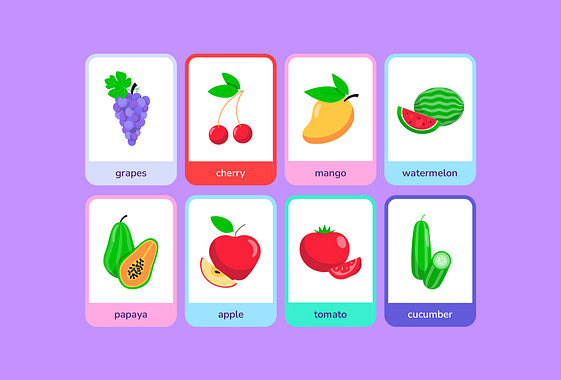 Plantillas de tarjetas didácticas coloridas