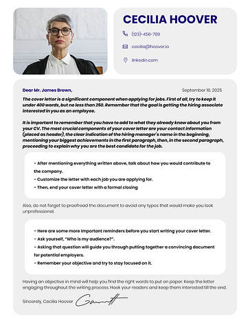 Cartas de Apresentação Minimalistas