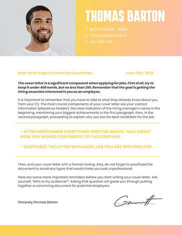 Cartas de Apresentação Minimalistas