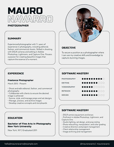 نماذج سير ذاتية عصرية